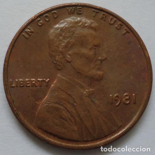 Monedas antiguas de Am&eacute;rica: eeuu one cent 1981 c - Foto 1
