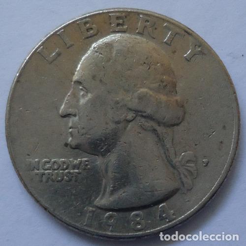 Monedas antiguas de Am&eacute;rica: eeuu quarter dollar 1984 p - Foto 1