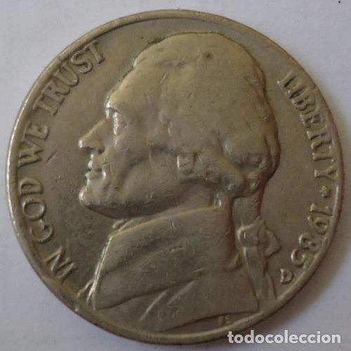 Monedas antiguas de Am&eacute;rica: eeuu five cent 1985 d - Foto 1
