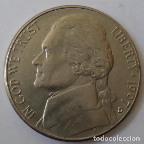 Monedas antiguas de Am&eacute;rica: eeuu five cent 1997 d - Foto 1
