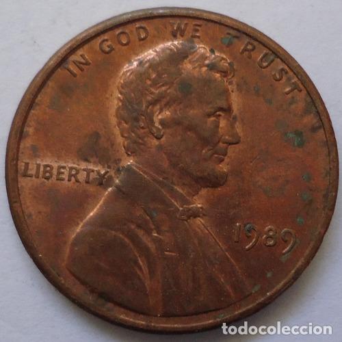 Monedas antiguas de Am&eacute;rica: eeuu one cent 1989 b - Foto 1