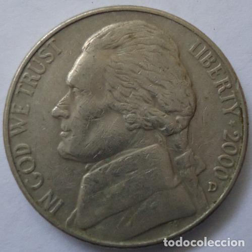 Monedas antiguas de Am&eacute;rica: eeuu five cent 2000 d - Foto 1