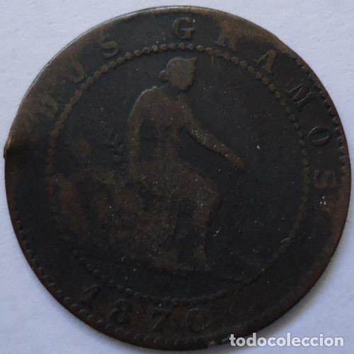 Monedas antiguas de Am&eacute;rica: espana 2 centimos 1870 b - Foto 1