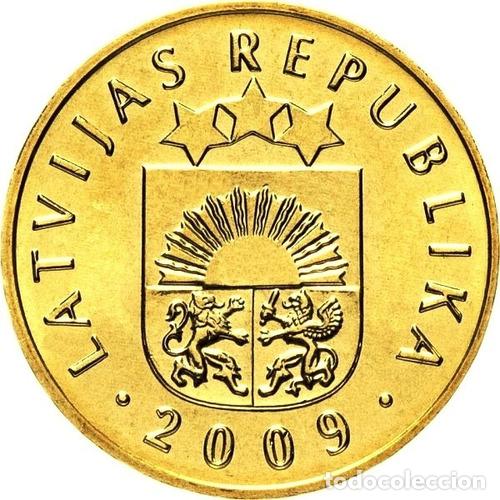 Monedas antiguas de Am&eacute;rica: letonia moneda de 5 santimi del ano 2009 sin circular - Foto 1