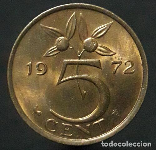Monedas antiguas de Am&eacute;rica: moneda holanda 5 cents 1972 - Foto 1