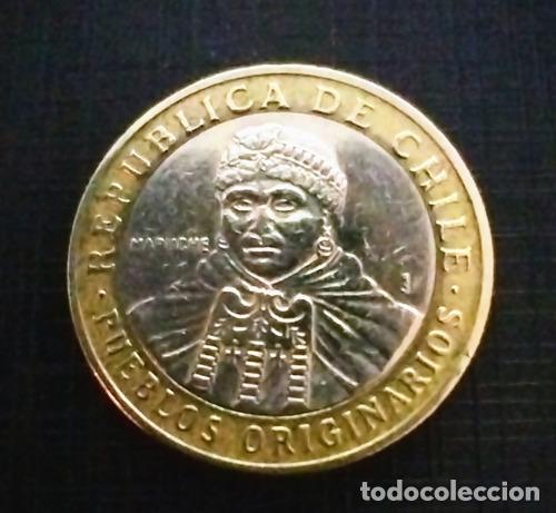 Monedas antiguas de Am&eacute;rica: moneda chile 100 pesos 2008 mapuche - Foto 1