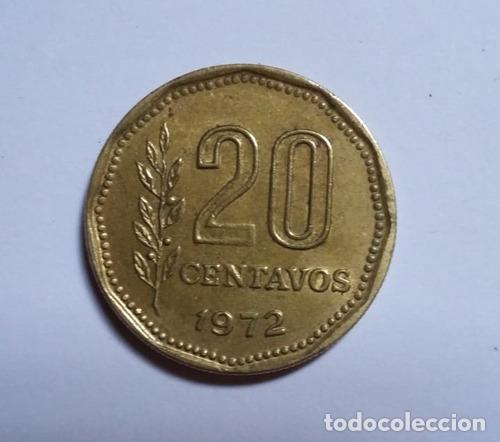 Monedas antiguas de Am&eacute;rica: moneda argentina 20 centavos 1972 - Foto 1
