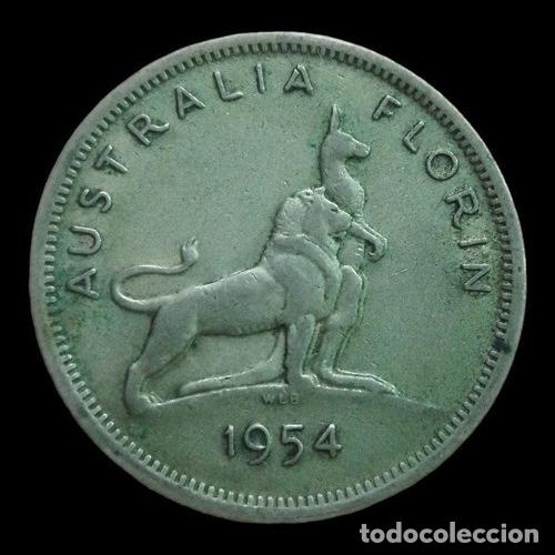 Monedas antiguas de Am&eacute;rica: moneda florin de australia 1954 - Foto 1