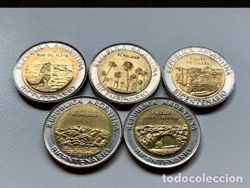 Monedas antiguas de Am&eacute;rica: monedas de 1 peso bicentenario - Foto 1