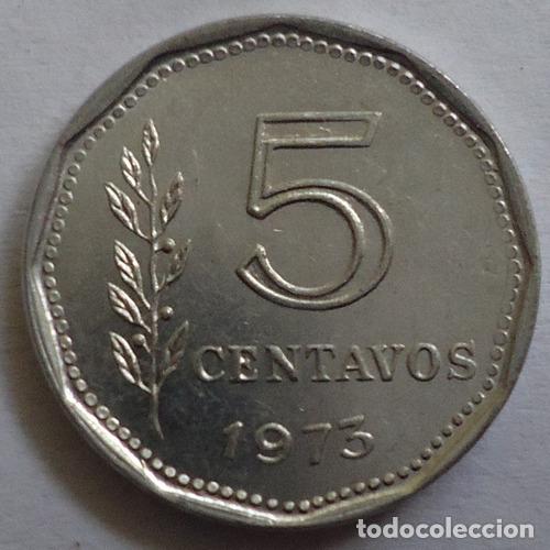 Monedas antiguas de Am&eacute;rica: argentina 5 centavos 1973 - Foto 1