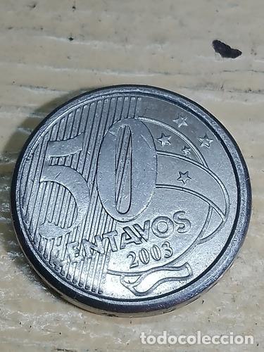 Monedas antiguas de Am&eacute;rica: moneda de 50 cnt de brasil 2003 - Foto 1