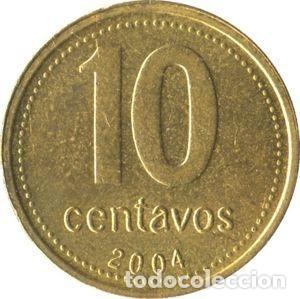 Monedas antiguas de Am&eacute;rica: monedas de 10 centavos argentina - Foto 1