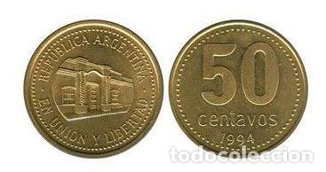 Monedas antiguas de Am&eacute;rica: monedas de 50 centavos argentina - Foto 1