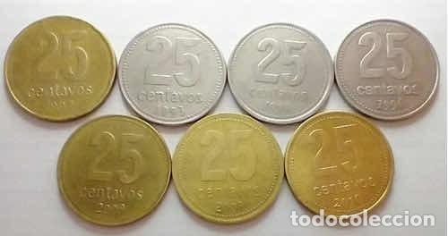 Monedas antiguas de Am&eacute;rica: moneda 25 centavos argentina - Foto 1