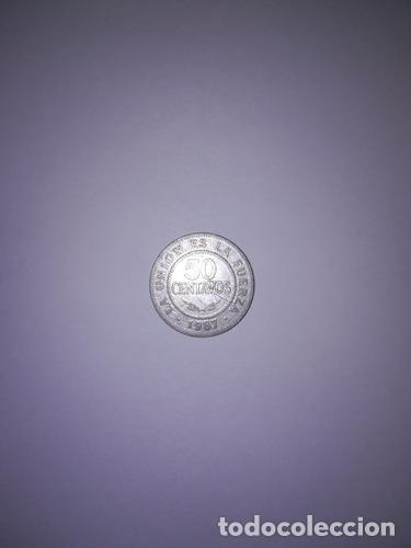 Monedas antiguas de Am&eacute;rica: moneda bolivia 50 centavos 1987 - Foto 1