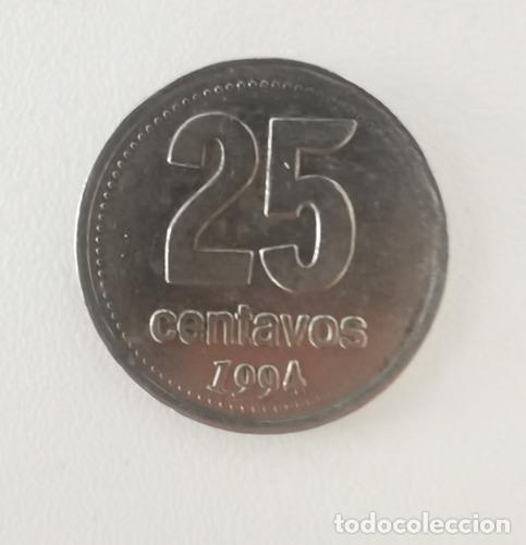 Monedas antiguas de Am&eacute;rica: moneda argentina 25 centavos 1994 - Foto 1