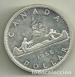 Monedas antiguas de Am&eacute;rica: moneda canada 1 dolar plata ano 1966 sin circular - Foto 1