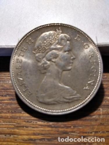 Monedas antiguas de Am&eacute;rica: moneda 1 dolar canada 1966 23 g plata - Foto 1