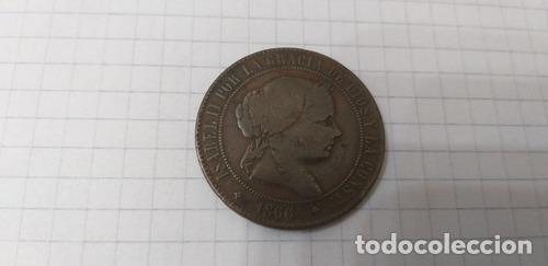 Monedas antiguas de Am&eacute;rica: 5 centimos 1866 espana - Foto 1