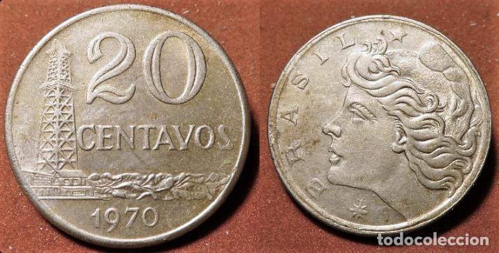 Monedas antiguas de Am&eacute;rica: MONEDA DE BRASIL 20 CENTAVOS 1970 - Foto 1