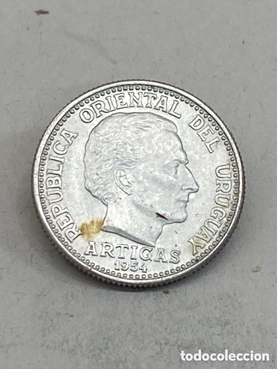 Monedas antiguas de Am&eacute;rica: Moneda de plata 20 C&eacute;ntimos 1954 /ME04 - Foto 2