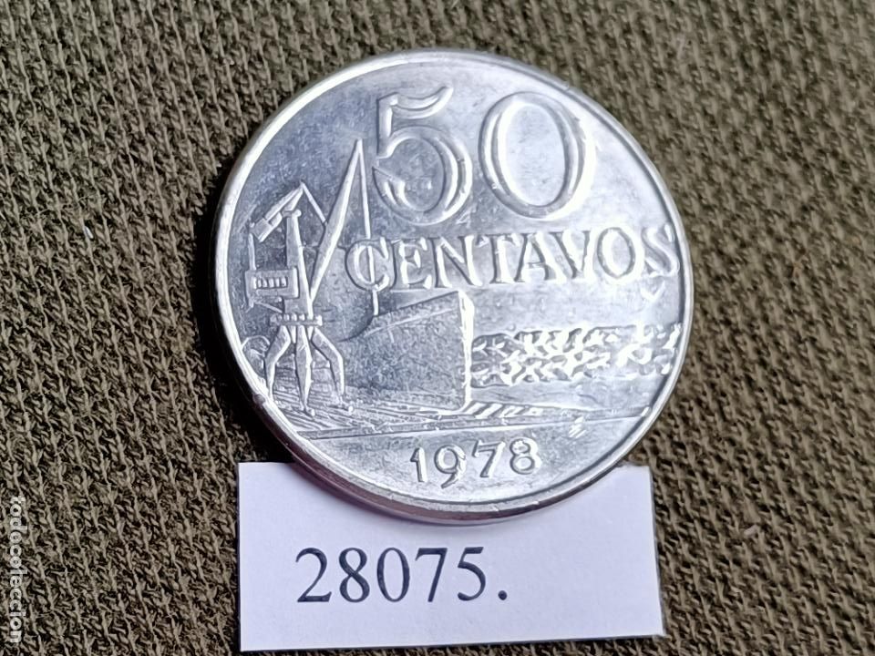 Monedas antiguas de Am&eacute;rica: Brasil 50 centimos 1978, centavos - Foto 2