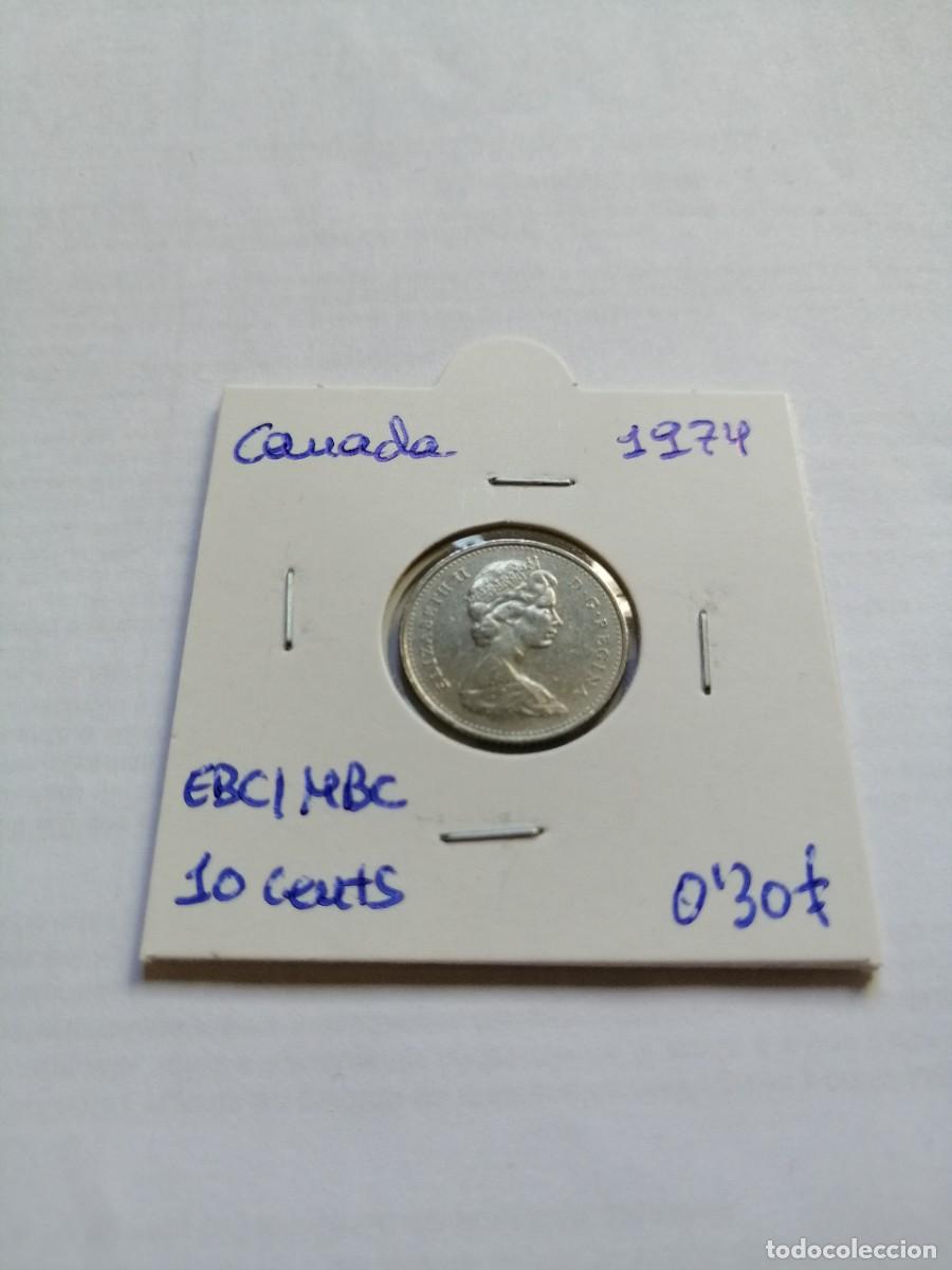 Monedas antiguas de Am&eacute;rica: Canad&aacute; 10 Cents 1974 - Foto 1