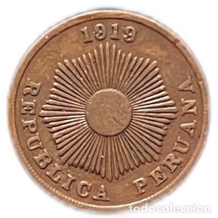 Monedas antiguas de Am&eacute;rica: PER&Uacute;. DOS CENTAVOS 1.919 - Foto 1
