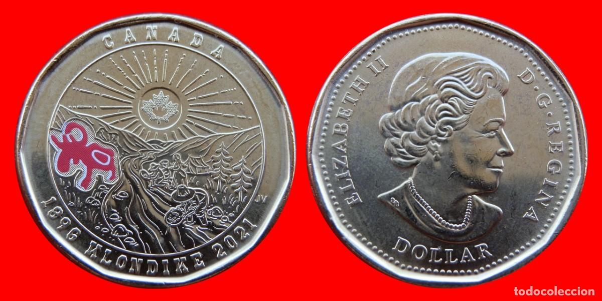 Monedas antiguas de Am&eacute;rica: 1 DOLAR 2021 KLONDIKE COLOREADA SIN CIRCULAR CANADA-4930SC - Foto 1