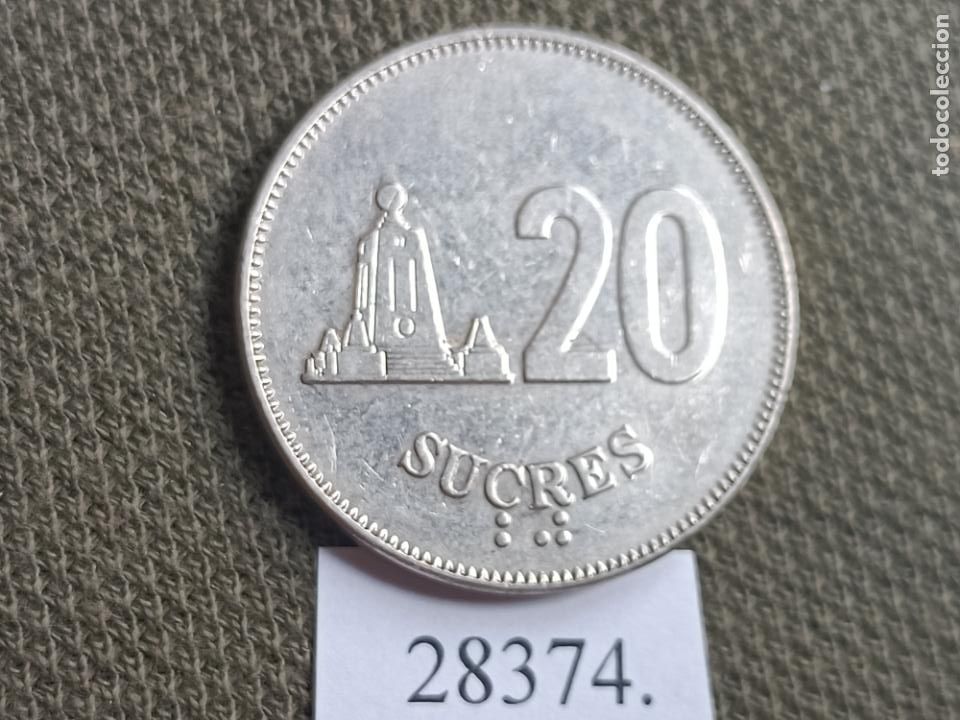 Monedas antiguas de Am&eacute;rica: Ecuador 20 sucres 1988 - Foto 2