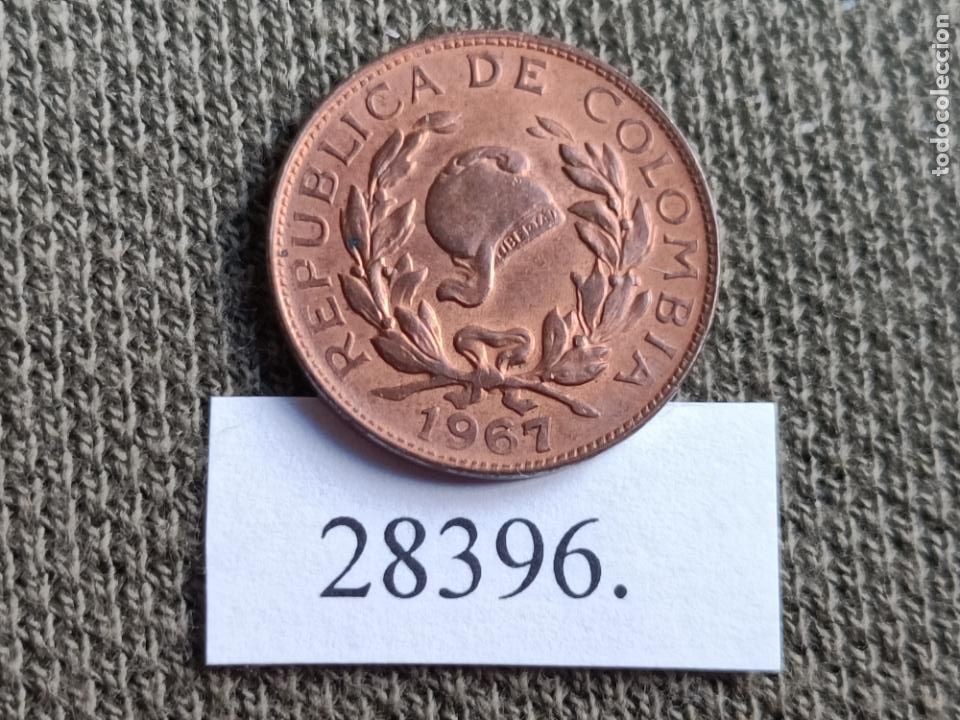 Monedas antiguas de Am&eacute;rica: Colombia 1 centavo 1967, c&eacute;ntimo - Foto 2