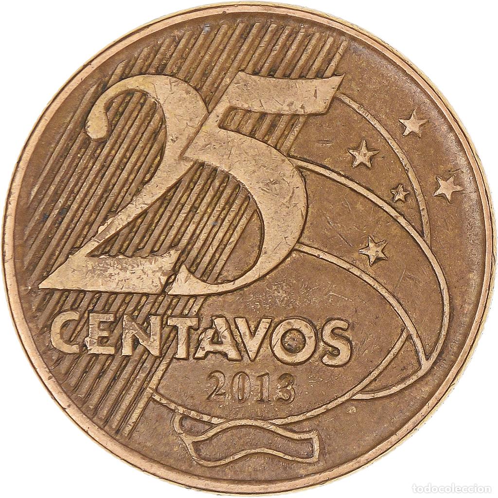 Monedas antiguas de Am&eacute;rica: [#1325317] Moneda, Brasil, 25 Centavos, 2013 - Foto 2