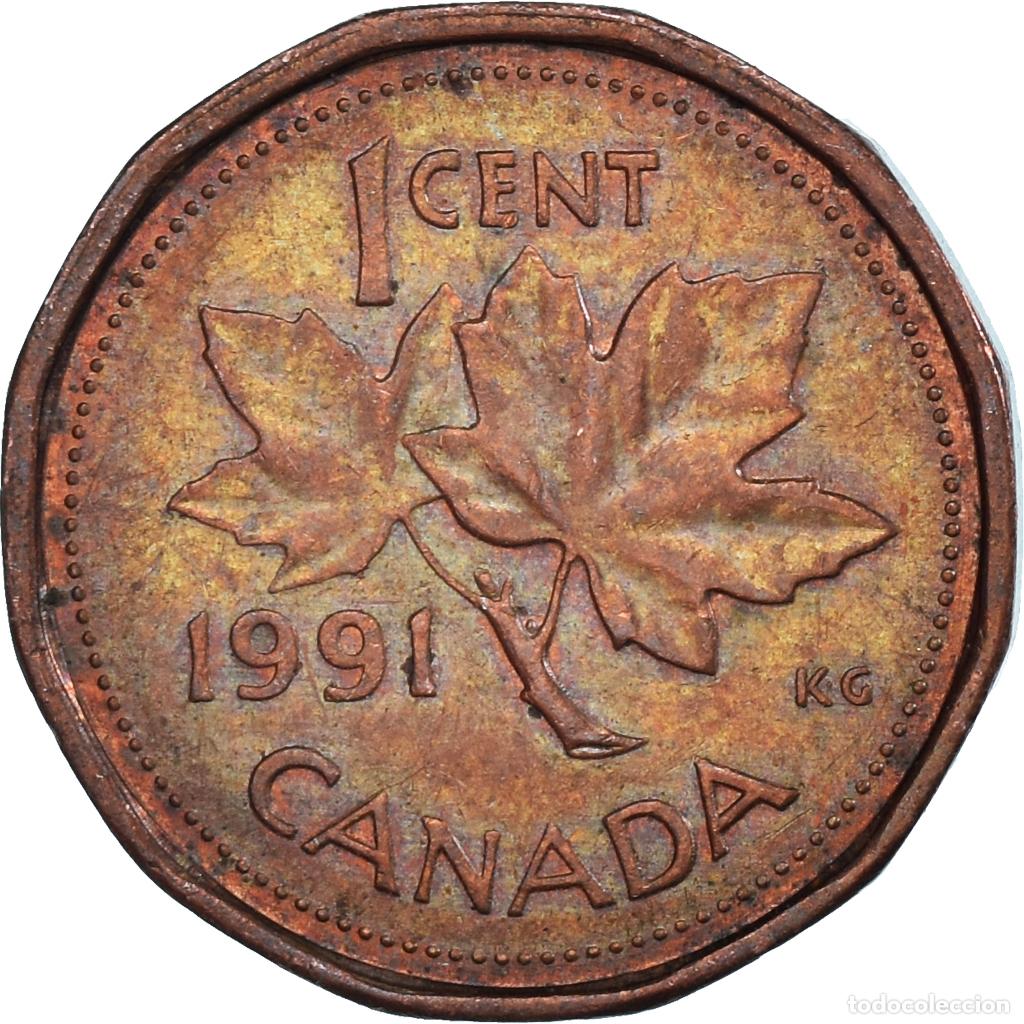 Monedas antiguas de Am&eacute;rica: [#1331314] Moneda, Canad&aacute;, Cent, 1991 - Foto 2