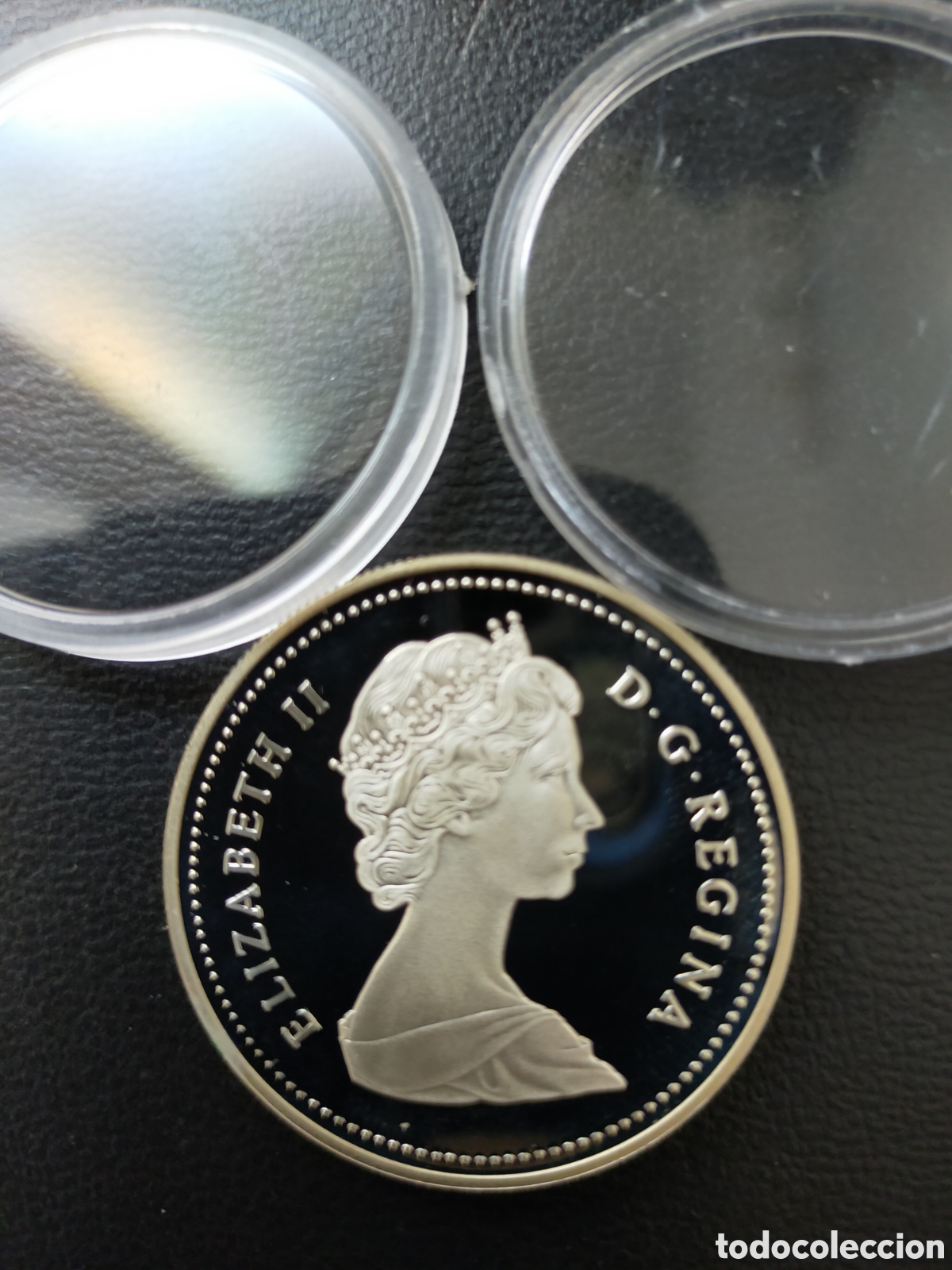 Monedas antiguas de Am&eacute;rica: MONEDA CANADA DOLAR PLATA ENCAPSULADA - Foto 2