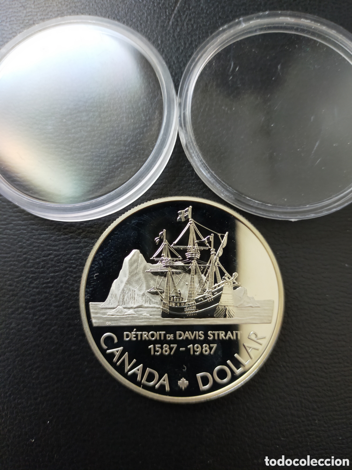 Monedas antiguas de Am&eacute;rica: MONEDA CANADA DOLAR PLATA ENCAPSULADA - Foto 1