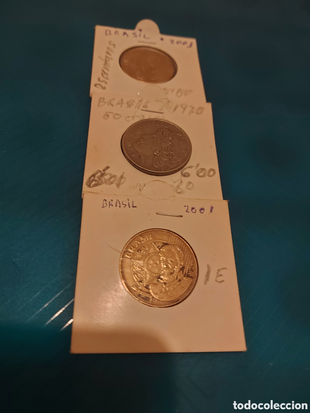 Monedas antiguas de Am&eacute;rica: 3monedas del Brasil - Foto 1