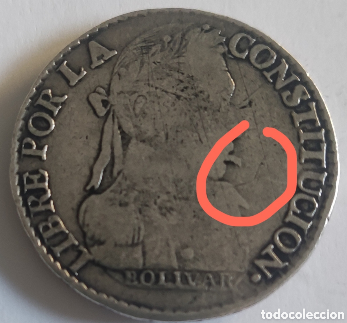 Monedas antiguas de Am&eacute;rica: Moneda de 4 Soles 1830, Bolivia, con error - Foto 4