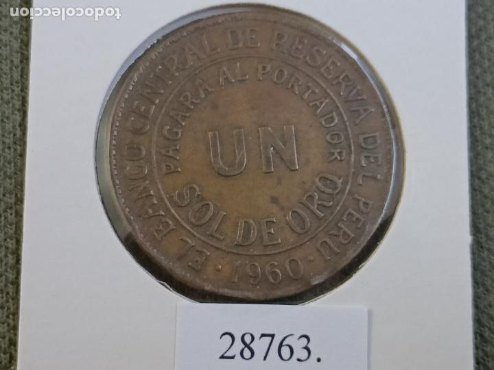 Monedas antiguas de Am&eacute;rica: Peru 1 sol 1960 - Foto 2