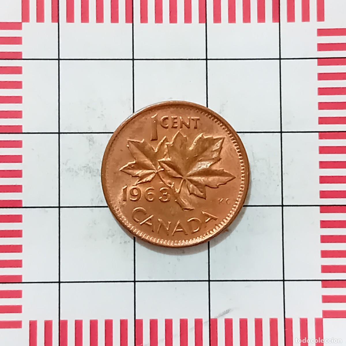 Monedas antiguas de Am&eacute;rica: 1 CENT, CANADA. 1963. (KM#49). - Foto 2