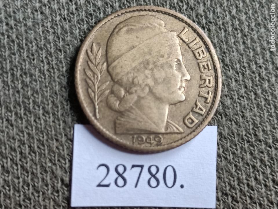Monedas antiguas de Am&eacute;rica: Argentina 10 centavos 1949 c&eacute;ntimos - Foto 1