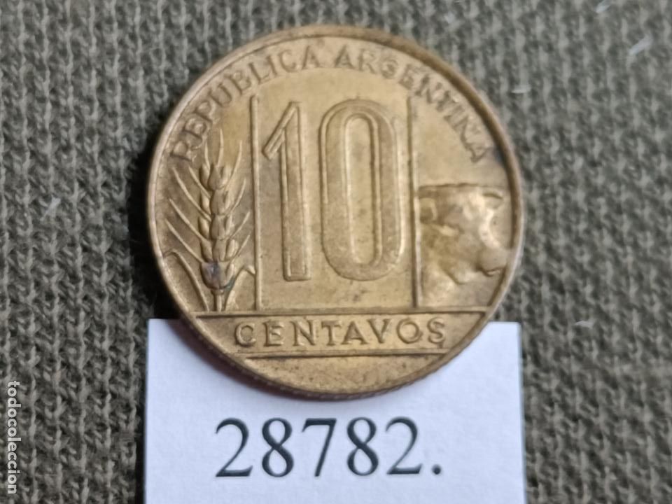 Monedas antiguas de Am&eacute;rica: Argentina 10 centavos 1947 c&eacute;ntimos - Foto 2