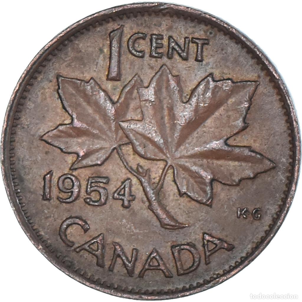 Monedas antiguas de Am&eacute;rica: [#1332776] Moneda, Canad&aacute;, Cent, 1954 - Foto 2