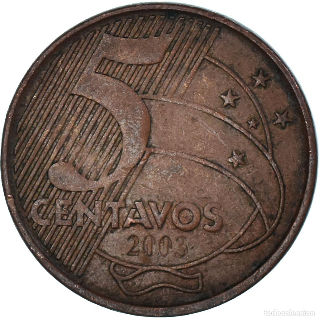 Monedas antiguas de Am&eacute;rica: [#1334212] Moneda, Brasil, 5 Centavos, 2003 - Foto 2