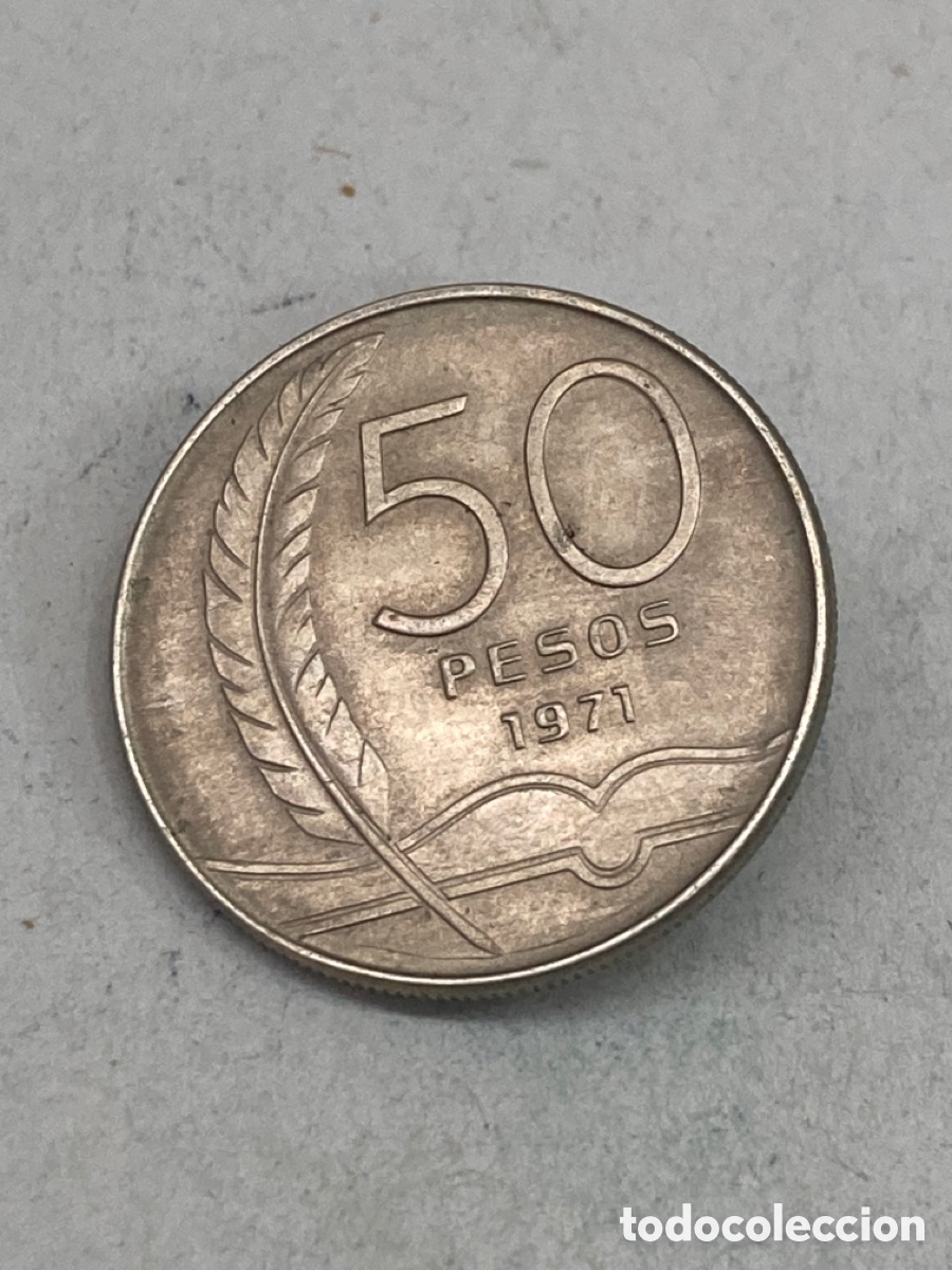 Monedas antiguas de Am&eacute;rica: Moneda 50 c&eacute;ntimos 1971 Uruguay M6 - Foto 1