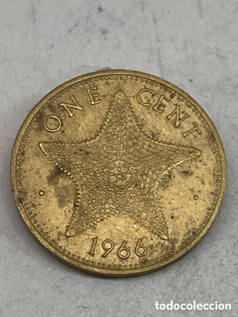 Monedas antiguas de Am&eacute;rica: Moneda 1 Cent 1966 Bahamas M9 - Foto 1