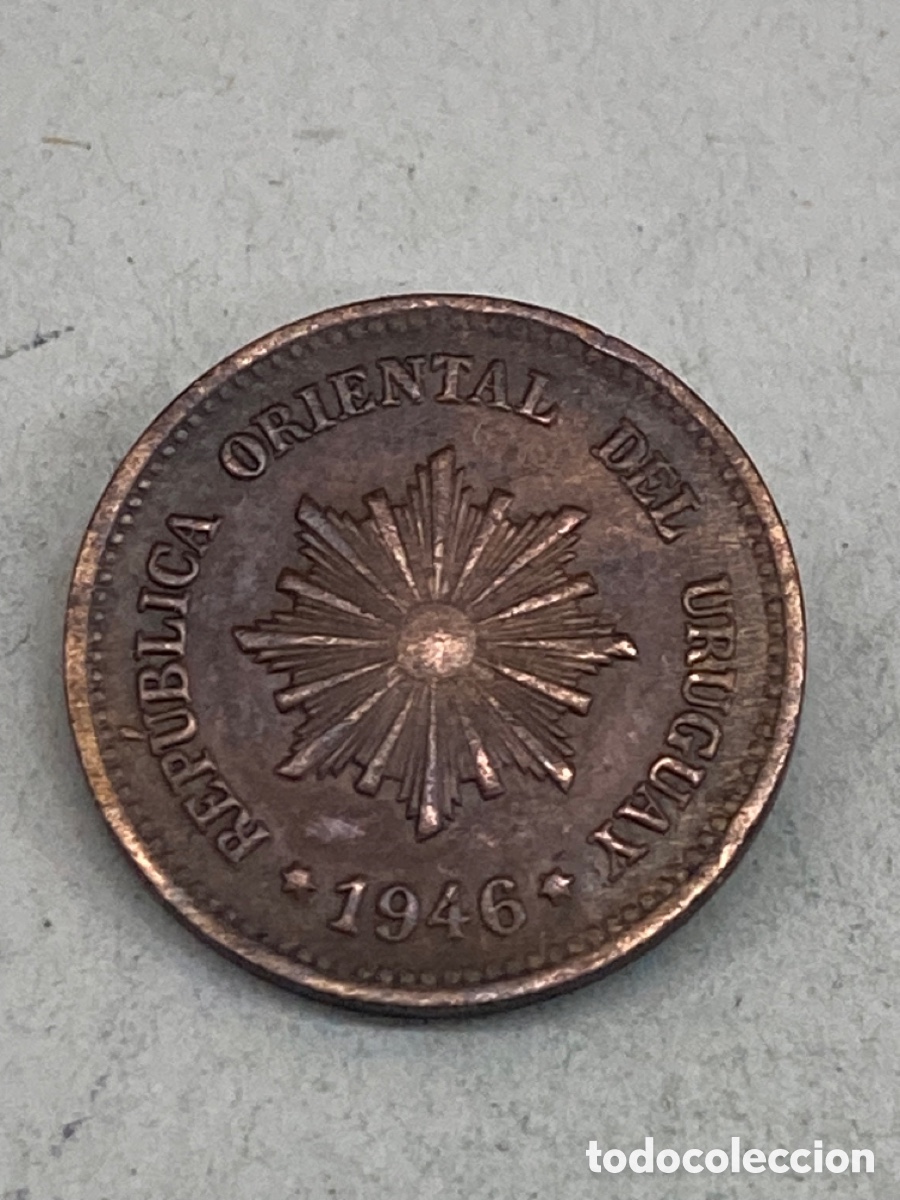 Monedas antiguas de Am&eacute;rica: Moneda 2 Centedimos 1946 Uruguay M11 - Foto 2