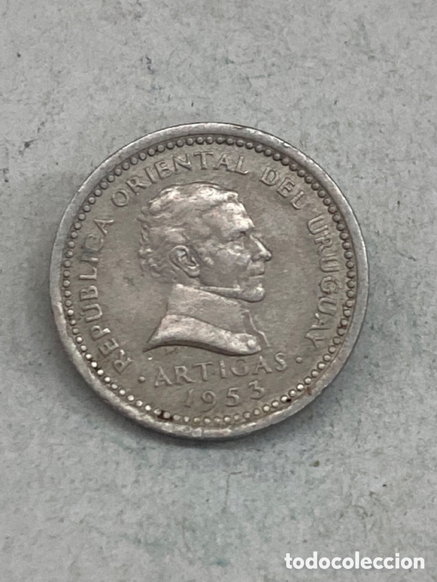 Monedas antiguas de Am&eacute;rica: Moneda 2 Cent&eacute;simas 1953 Uruguay M12 - Foto 1