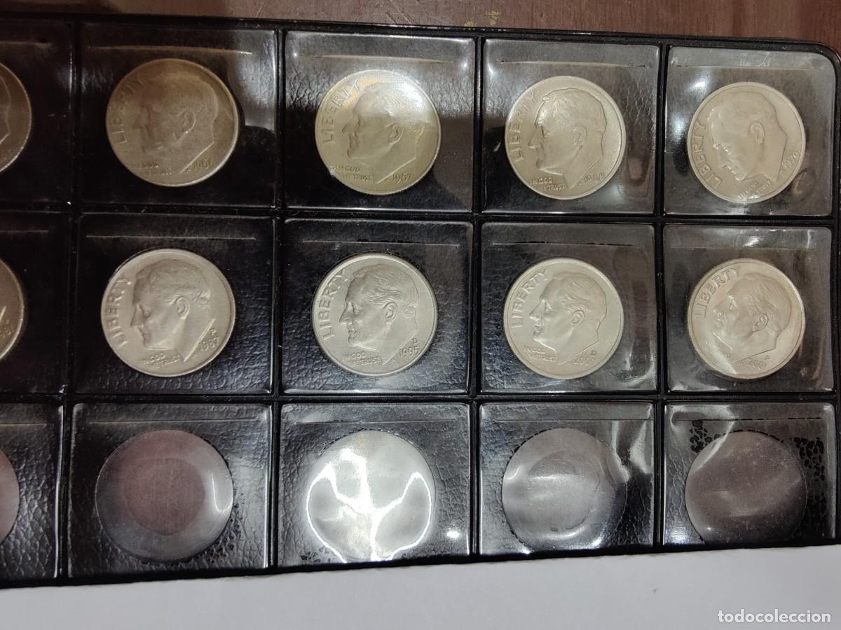 Monedas antiguas de Am&eacute;rica: Lote de conjunto de 35 monedas de 10 centavos - Foto 2