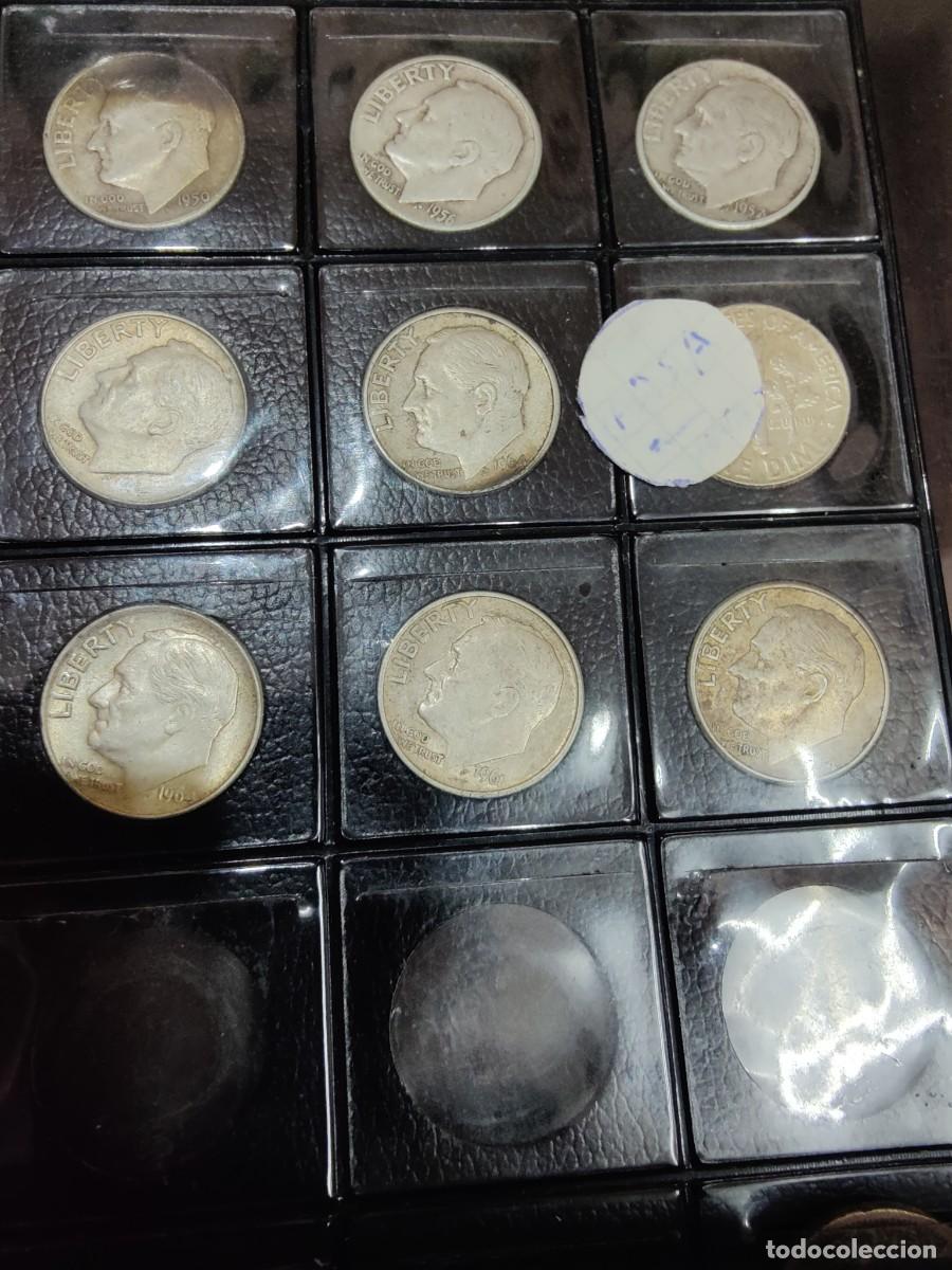 Monedas antiguas de Am&eacute;rica: Lote de conjunto de 35 monedas de 10 centavos - Foto 7