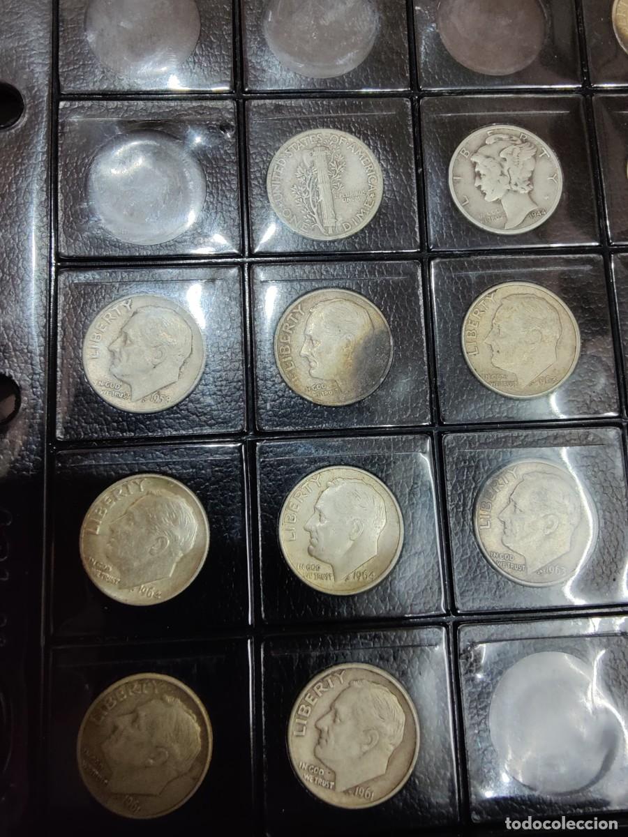 Monedas antiguas de Am&eacute;rica: Lote de conjunto de 35 monedas de 10 centavos - Foto 8